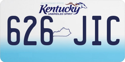 KY license plate 626JIC