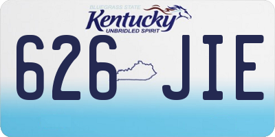KY license plate 626JIE
