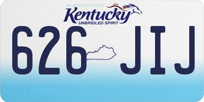 KY license plate 626JIJ