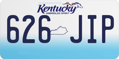 KY license plate 626JIP