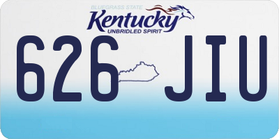 KY license plate 626JIU