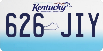 KY license plate 626JIY