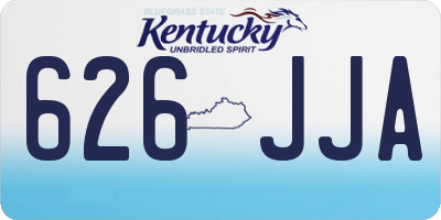 KY license plate 626JJA