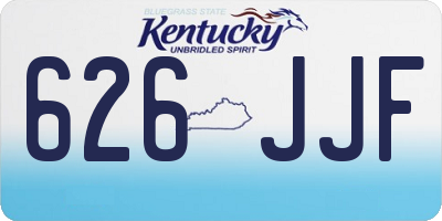 KY license plate 626JJF