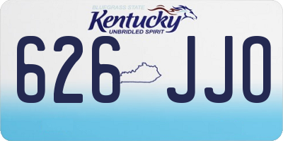 KY license plate 626JJO