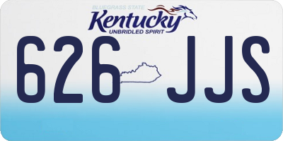 KY license plate 626JJS