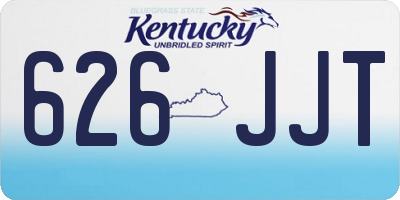 KY license plate 626JJT