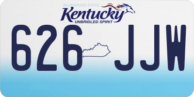 KY license plate 626JJW