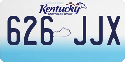 KY license plate 626JJX