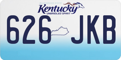 KY license plate 626JKB