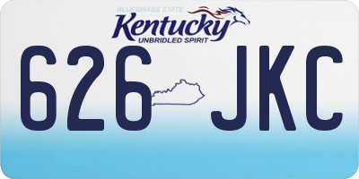 KY license plate 626JKC