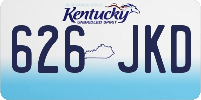 KY license plate 626JKD