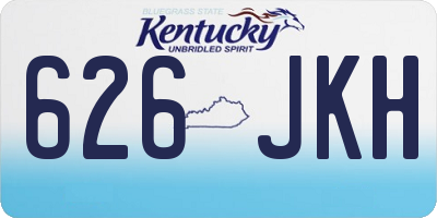 KY license plate 626JKH