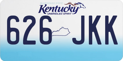 KY license plate 626JKK