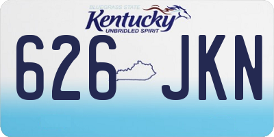 KY license plate 626JKN