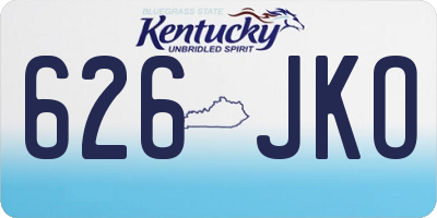 KY license plate 626JKO