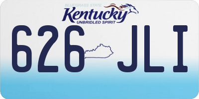 KY license plate 626JLI