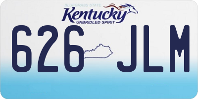 KY license plate 626JLM