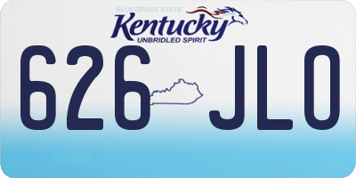 KY license plate 626JLO