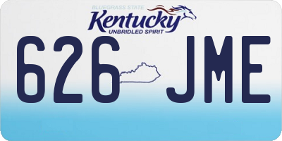 KY license plate 626JME