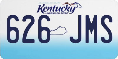KY license plate 626JMS