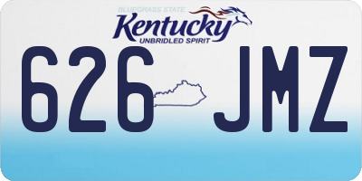 KY license plate 626JMZ