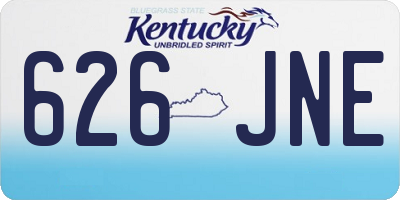 KY license plate 626JNE