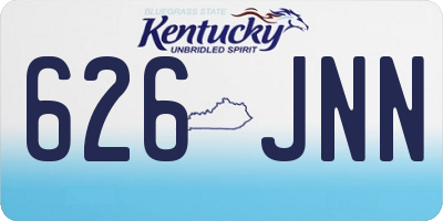 KY license plate 626JNN
