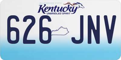 KY license plate 626JNV