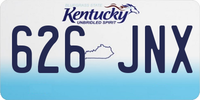 KY license plate 626JNX