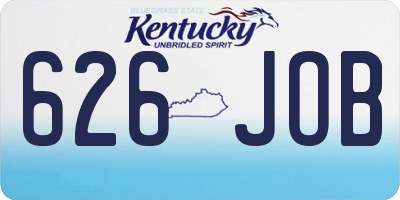 KY license plate 626JOB