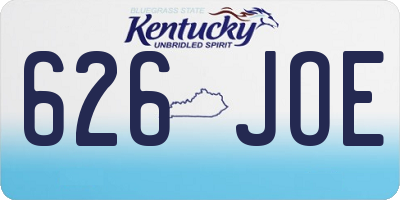KY license plate 626JOE