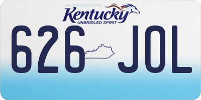 KY license plate 626JOL