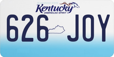 KY license plate 626JOY