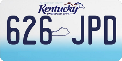 KY license plate 626JPD