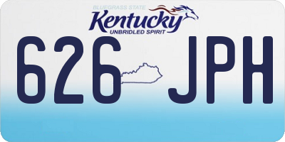 KY license plate 626JPH