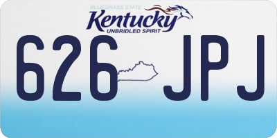 KY license plate 626JPJ