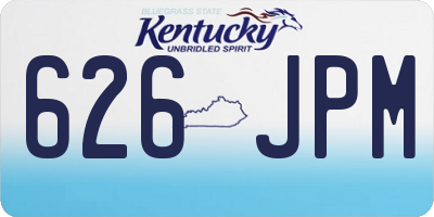 KY license plate 626JPM