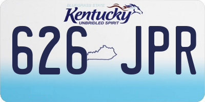 KY license plate 626JPR
