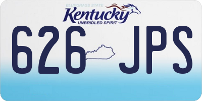 KY license plate 626JPS