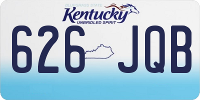 KY license plate 626JQB