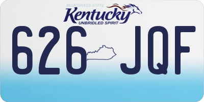 KY license plate 626JQF