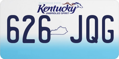 KY license plate 626JQG