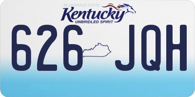 KY license plate 626JQH