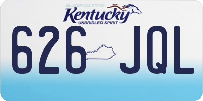 KY license plate 626JQL