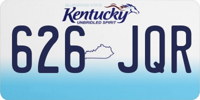 KY license plate 626JQR