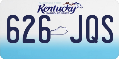 KY license plate 626JQS