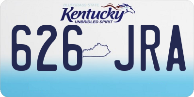 KY license plate 626JRA