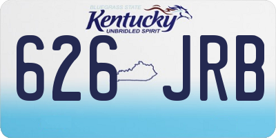 KY license plate 626JRB