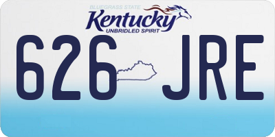 KY license plate 626JRE